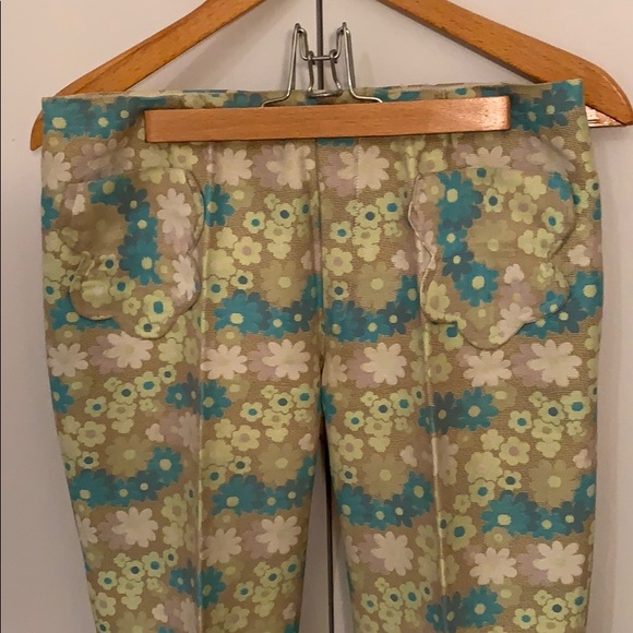 Vintage 1960s flower flare pants - Picture 2 of 5